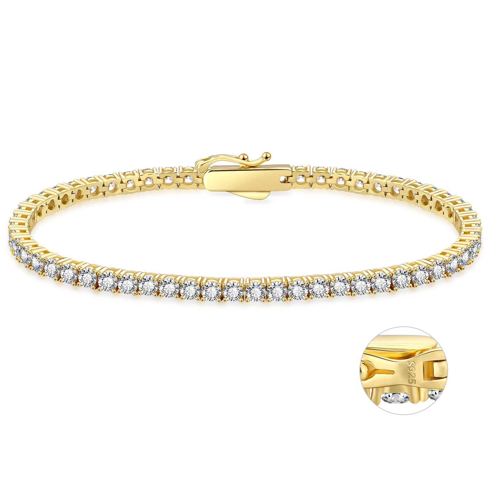 Goldkette Tennis 3 mm (Silber 925)